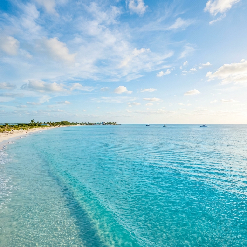Pristine Bimini shoreline and turquoise waters
